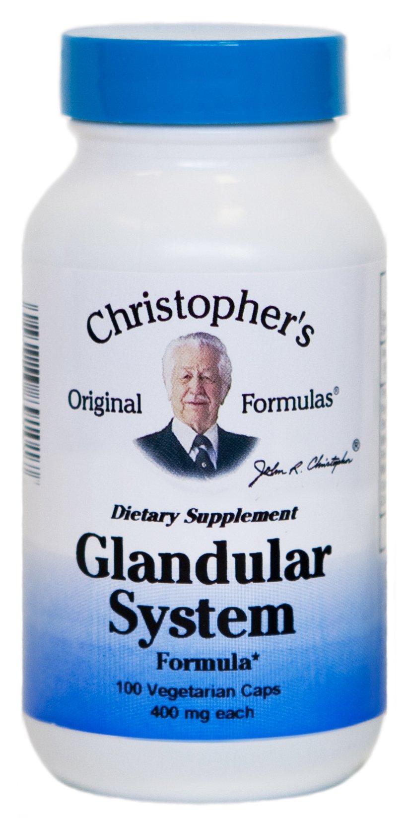 Christopher's Original Formulas frasco frontal con 100 cápsulas mostrando etiqueta clara y trazabilidad