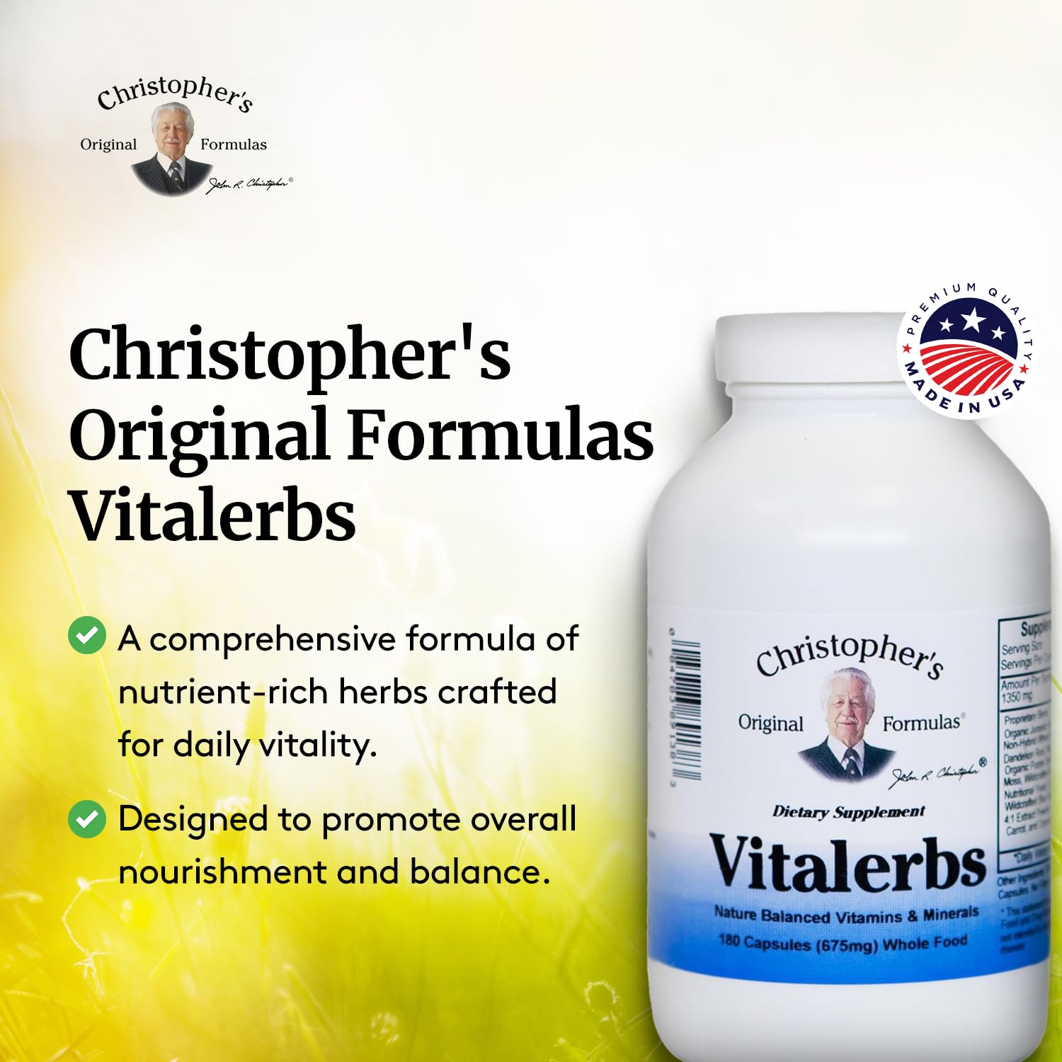 Christopher's Original Formulas frasco junto a monedas para referencia de tamaño