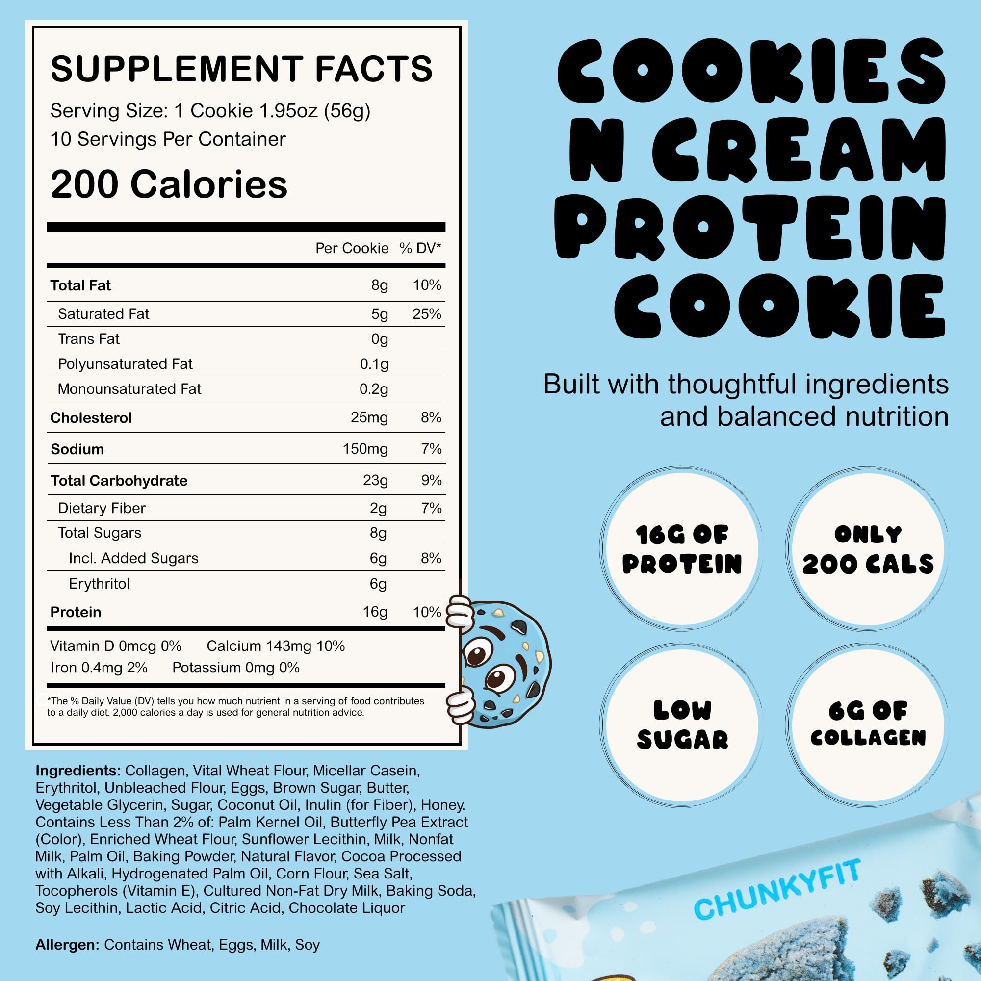 CHUNKYFIT galleta partida que revela textura suave y relleno cremoso