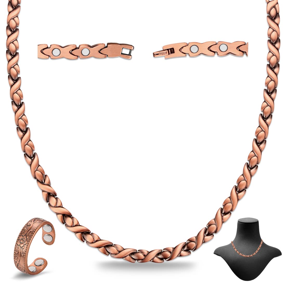 Cigmag collar de cobre frente, aspecto elegante y durable