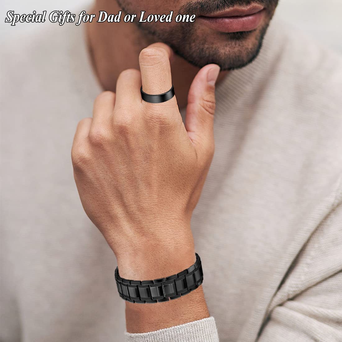 Cigmag pulsera junto al anillo mostrando conjunto coordinado