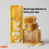 CirC ingredientes naturales agrupados: avena, cacahuate y dátiles