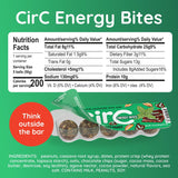 CirC primer plano de textura con chispas de chocolate y menta visible