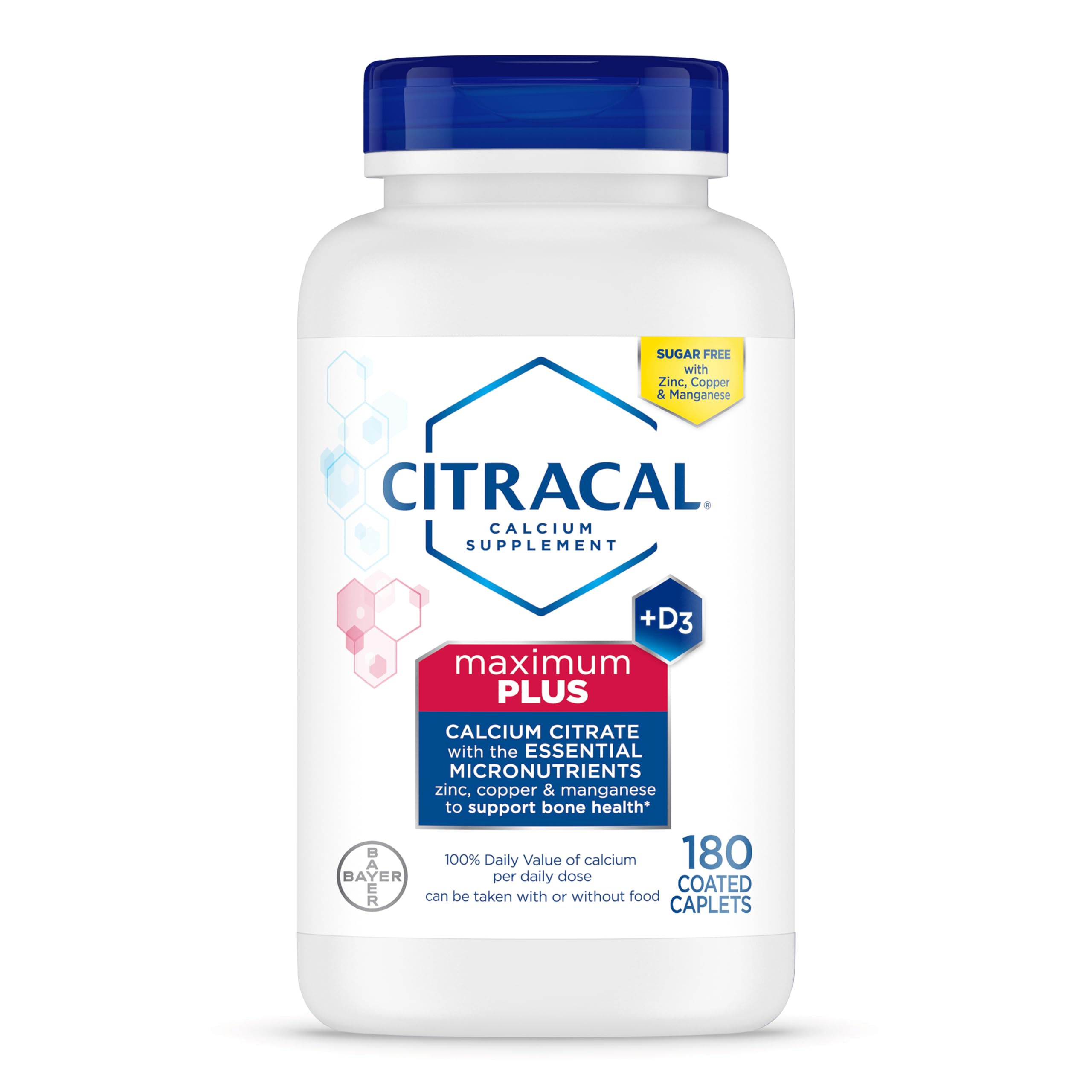 Citracal frontal del envase mostrando la marca y la presentación de 180 capletas, ideal para suplementación ósea