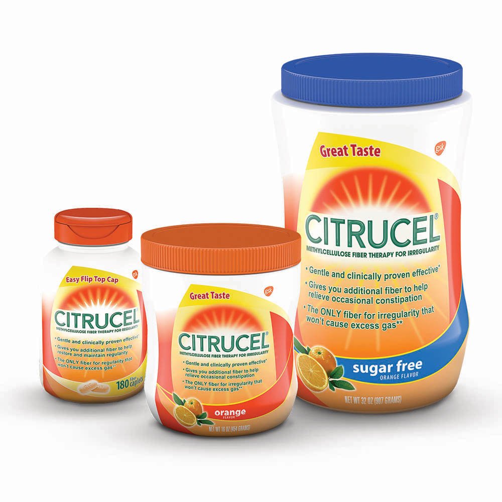 Citrucel bote abierto con cucharilla para servir con conveniencia diaria