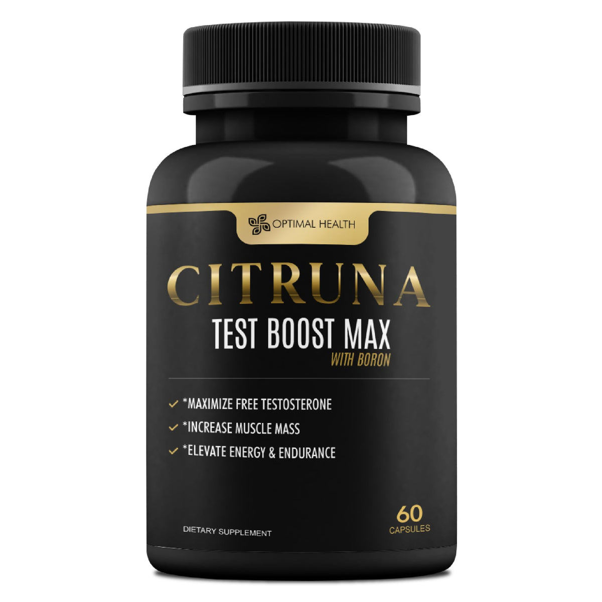 Citruna Test Boost Max frente del frasco con etiqueta clara y beneficios visibles