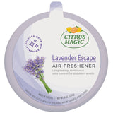 Citrus Magic vista frontal del ambientador sólido con aroma lavanda, aporta frescura