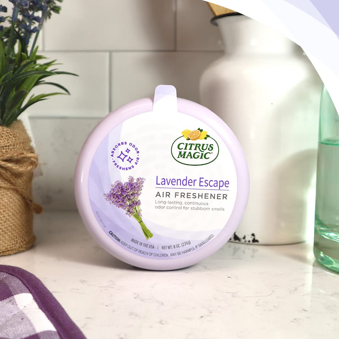 Citrus Magic tapa abierta mostrando interior sólido, uso fácil y seguro
