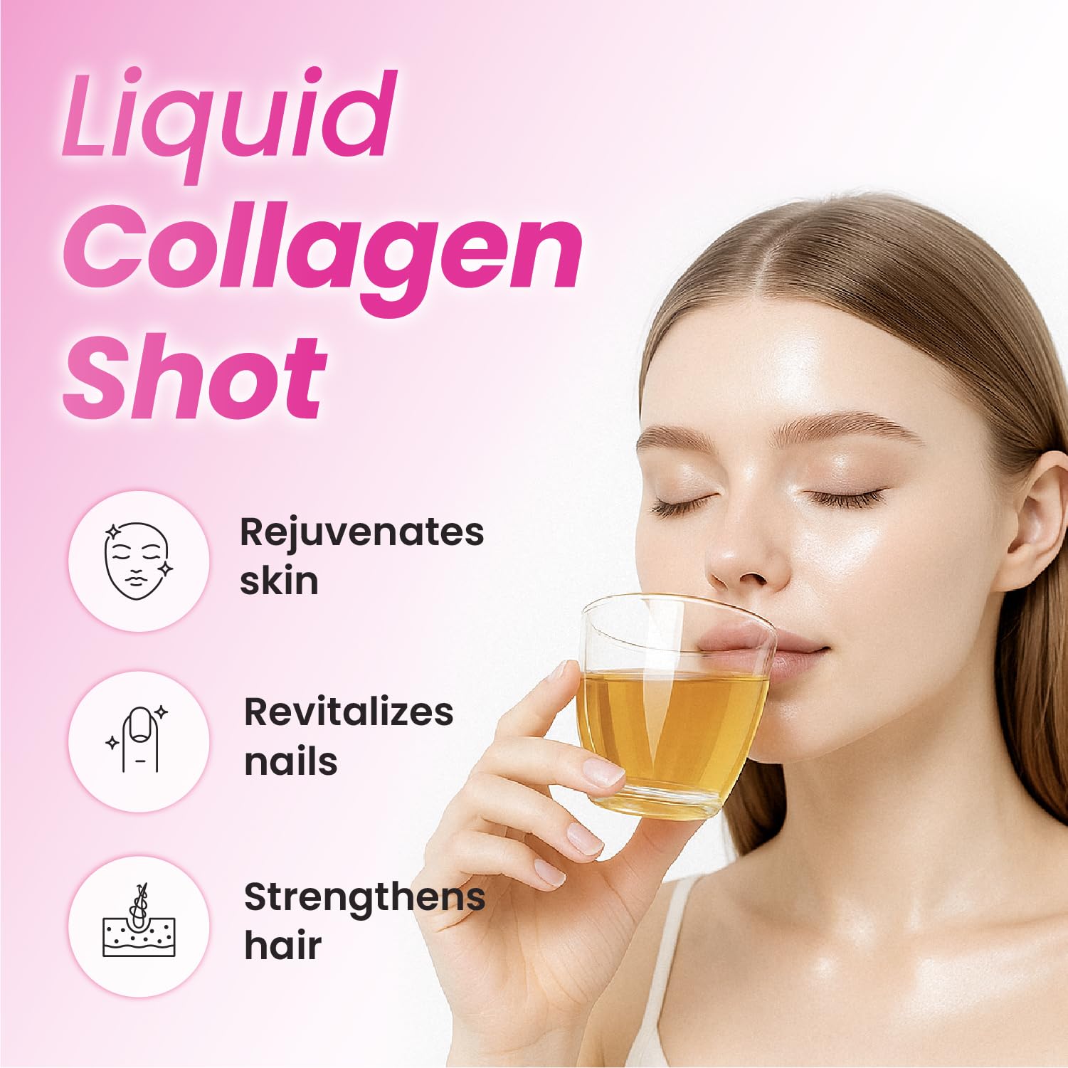 CJwellcare Innerb textura líquida del shot destacando fácil absorción