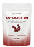 ClarityMD astaxanthin vista frontal del envase que muestra la dosis y beneficio antioxidante