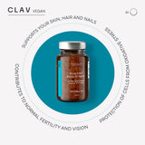 CLAV etiqueta nutricional legible con 25 mg zinc elemental por comprimido