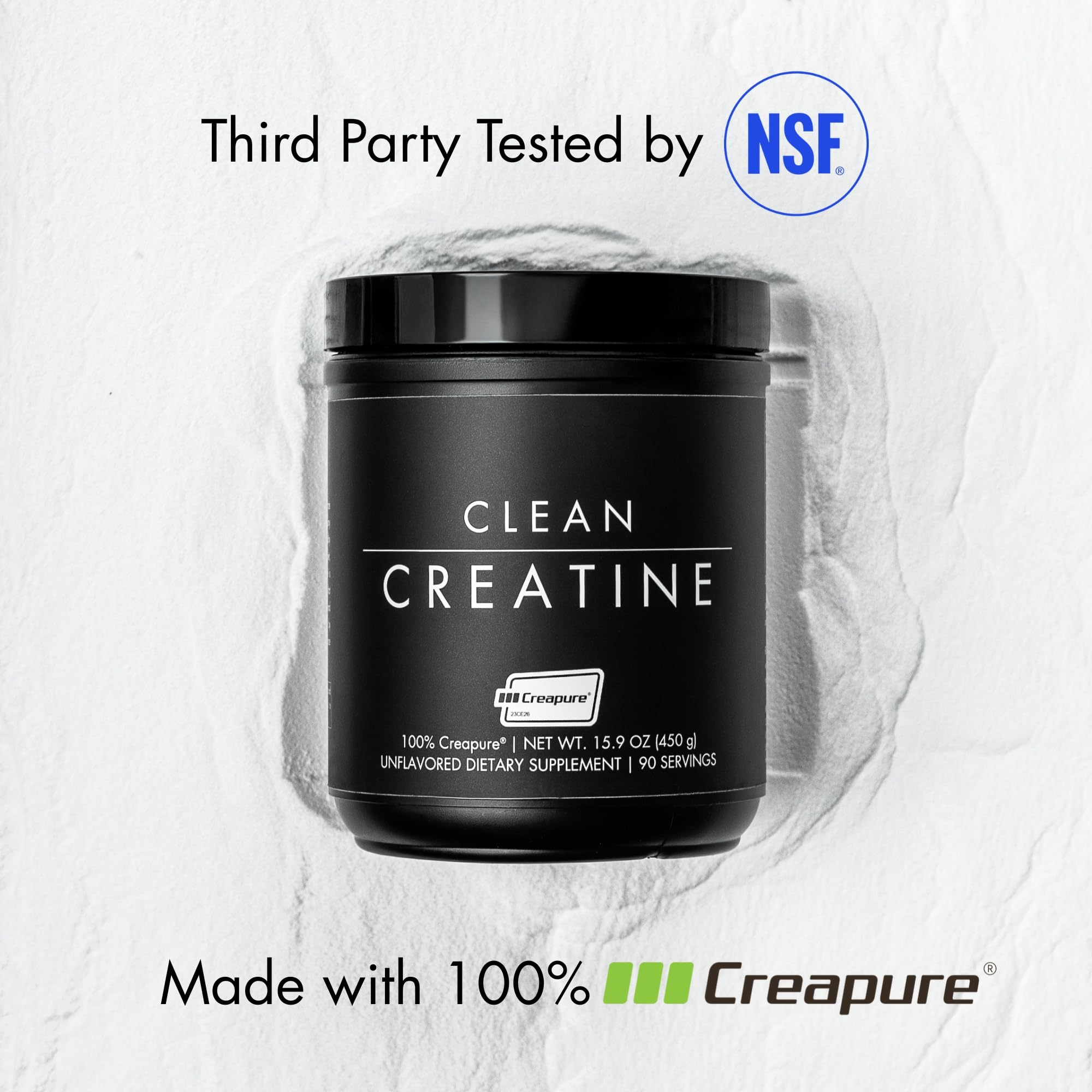 CLEAN creatina disolviéndose en vaso para rápida absorción