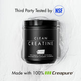 CLEAN creatina disolviéndose en vaso para rápida absorción