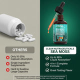 Clean Nutraceuticals comparación de tamaño junto a una mano para escala
