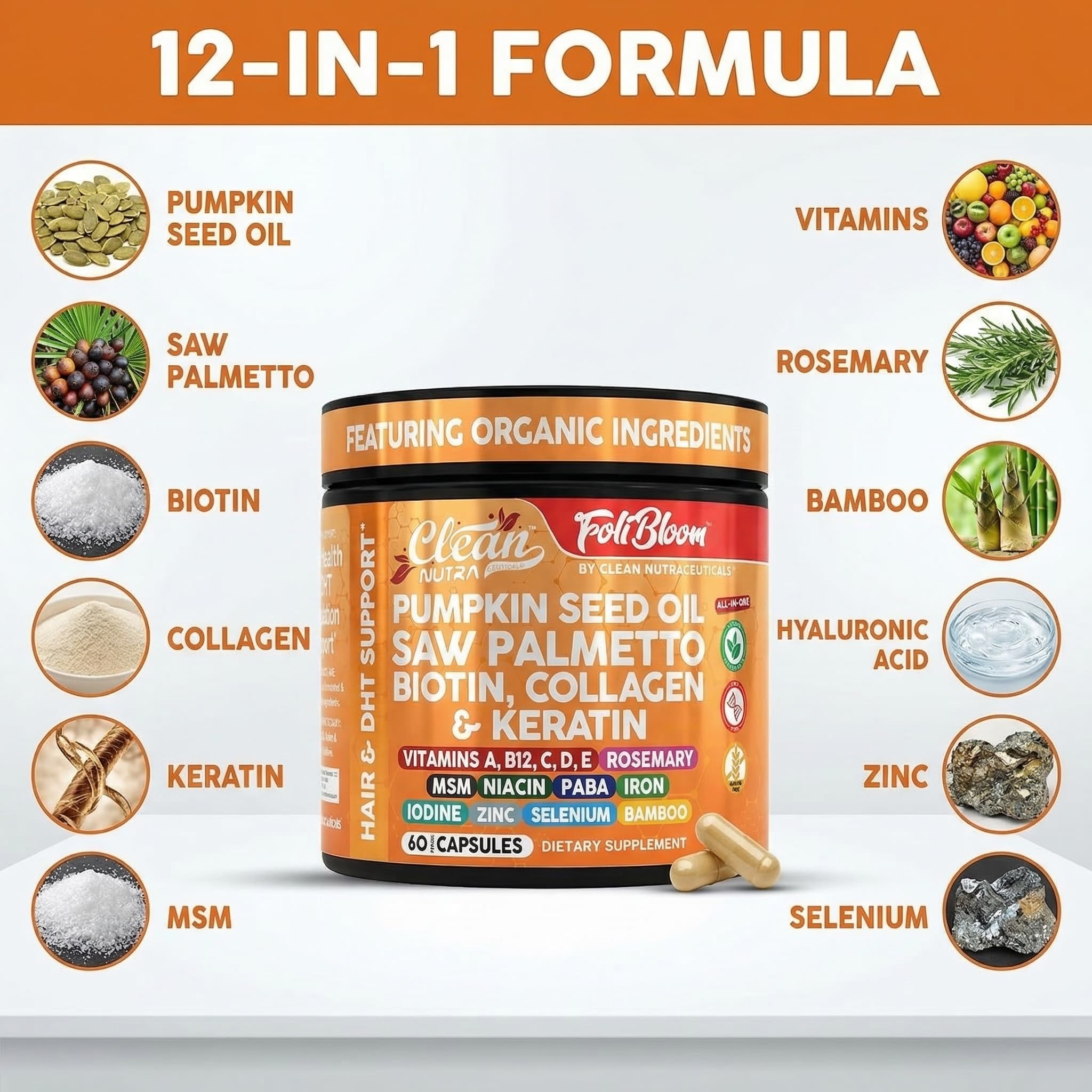 Clean Nutraceuticals cápsulas en mano para uso diario y conveniencia