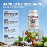 Clean Nutra etiqueta con mezcla de berberina y botanicals informativa