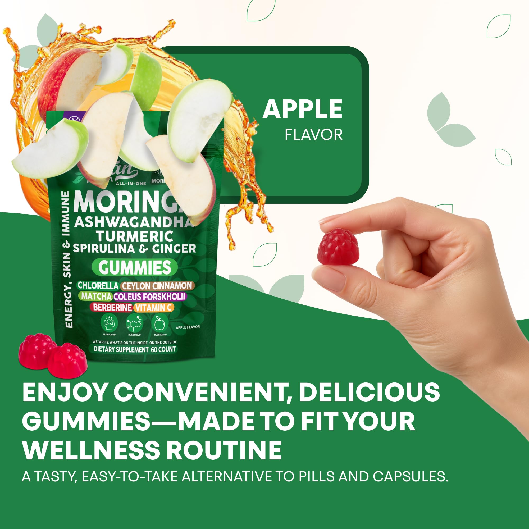 Clean Nutraceuticals gominolas en mesa de desayuno sugiriendo rutina diaria práctica