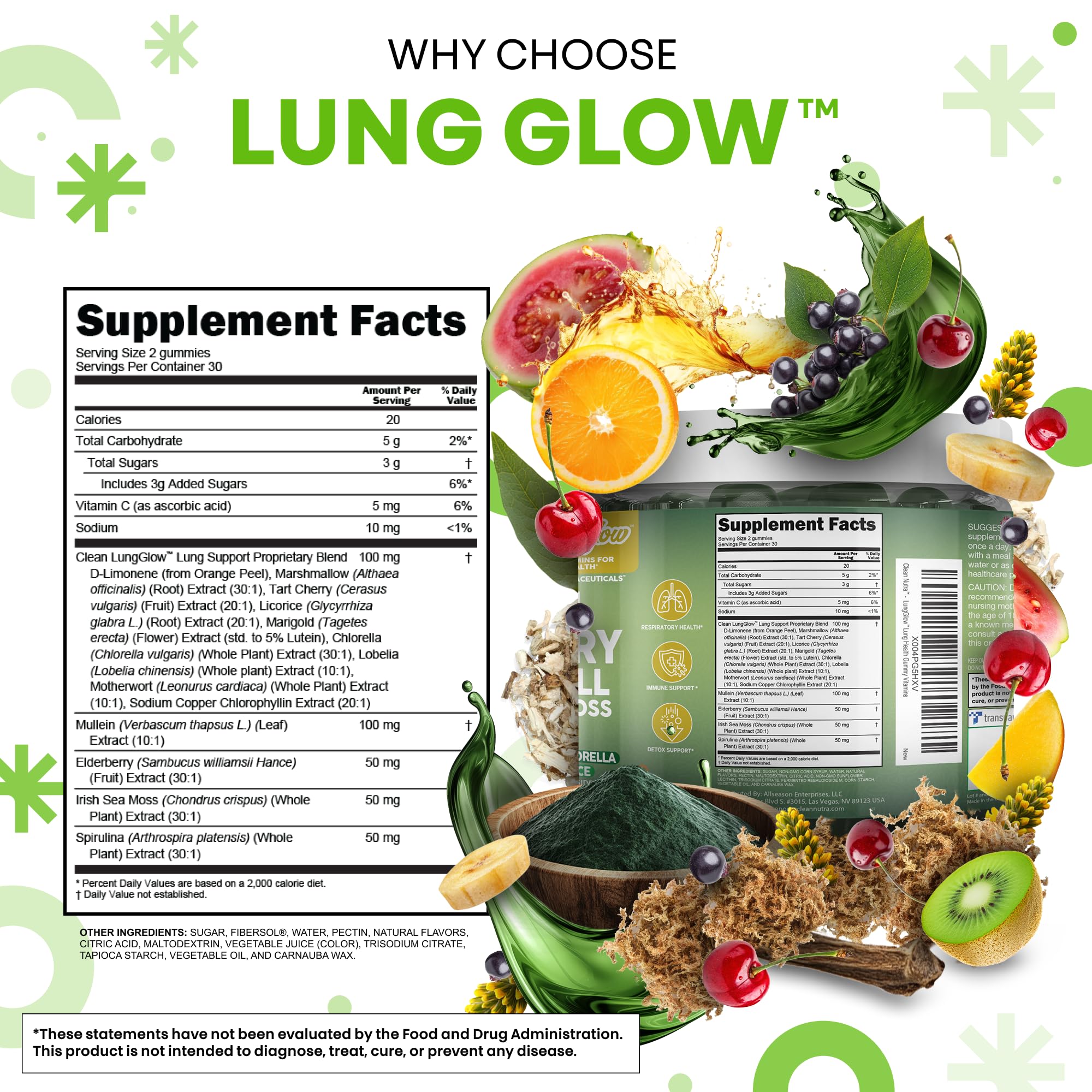Clean Nutraceuticals gomita en mano para ver tamaño y porción diaria