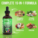 Clean Nutraceuticals gotas vertidas en vaso ilustrando uso diario rápido
