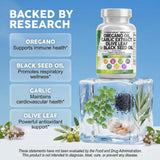 Clean Nutraceuticals imagen de ingredientes que muestra orégano, ajo y semilla negra