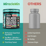 Clean Nutra ingredientes secos: sea moss, moringa y spirulina visibles