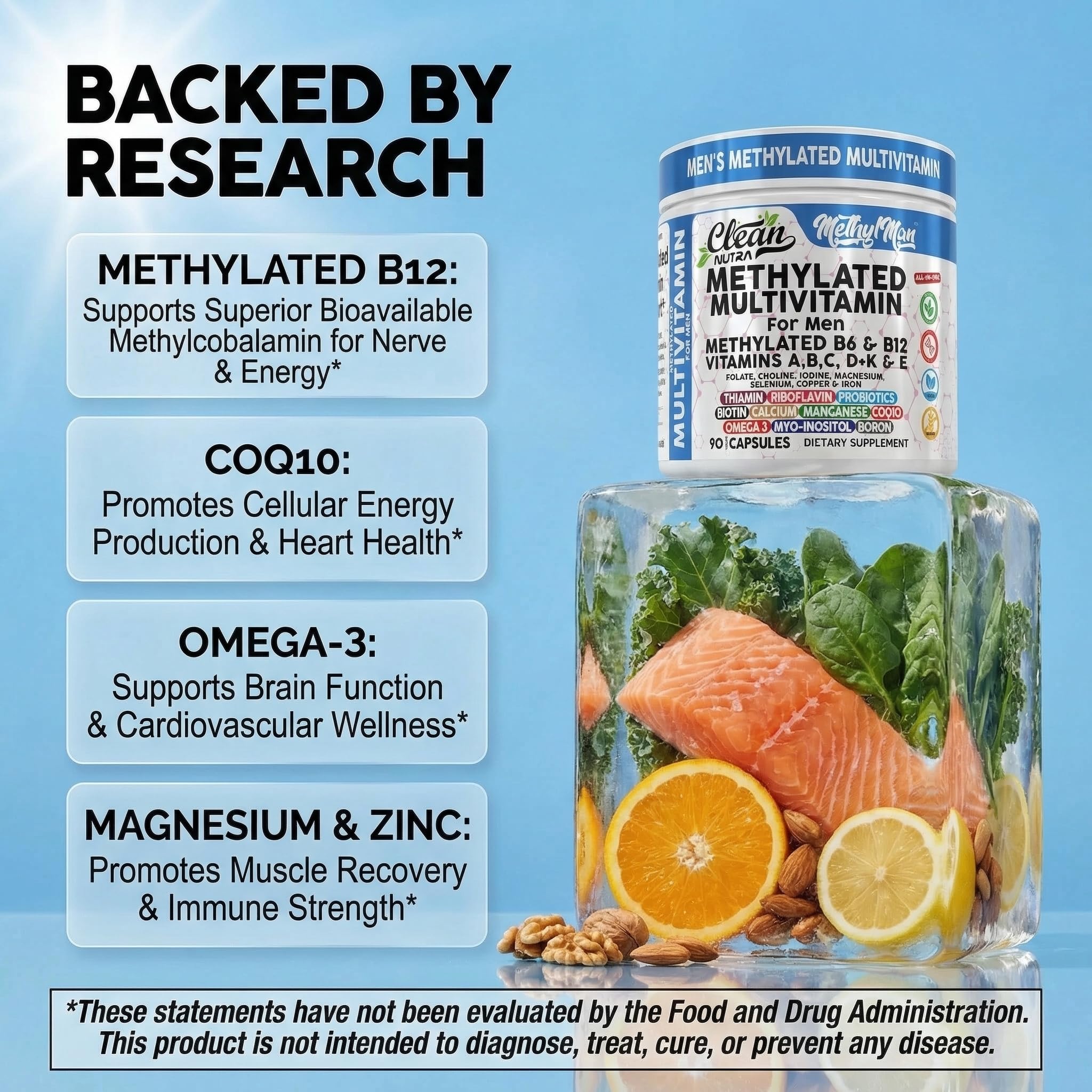 Clean Nutra MethylMan lista de ingredientes, transparencia y confianza