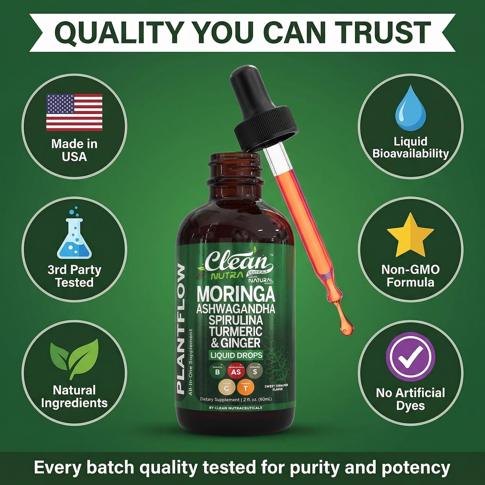 Clean Nutraceuticals botella opaca que protege ingredientes sensibles