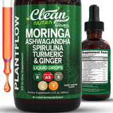 Clean Nutraceuticals frasco frente, presentación clara y portable