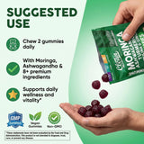 Clean Nutraceuticals frasco abierto con gominolas mostrando cantidad por envase