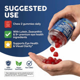 Gomita OcuFlow en mano mostrando tamaño práctico por Clean Nutraceuticals