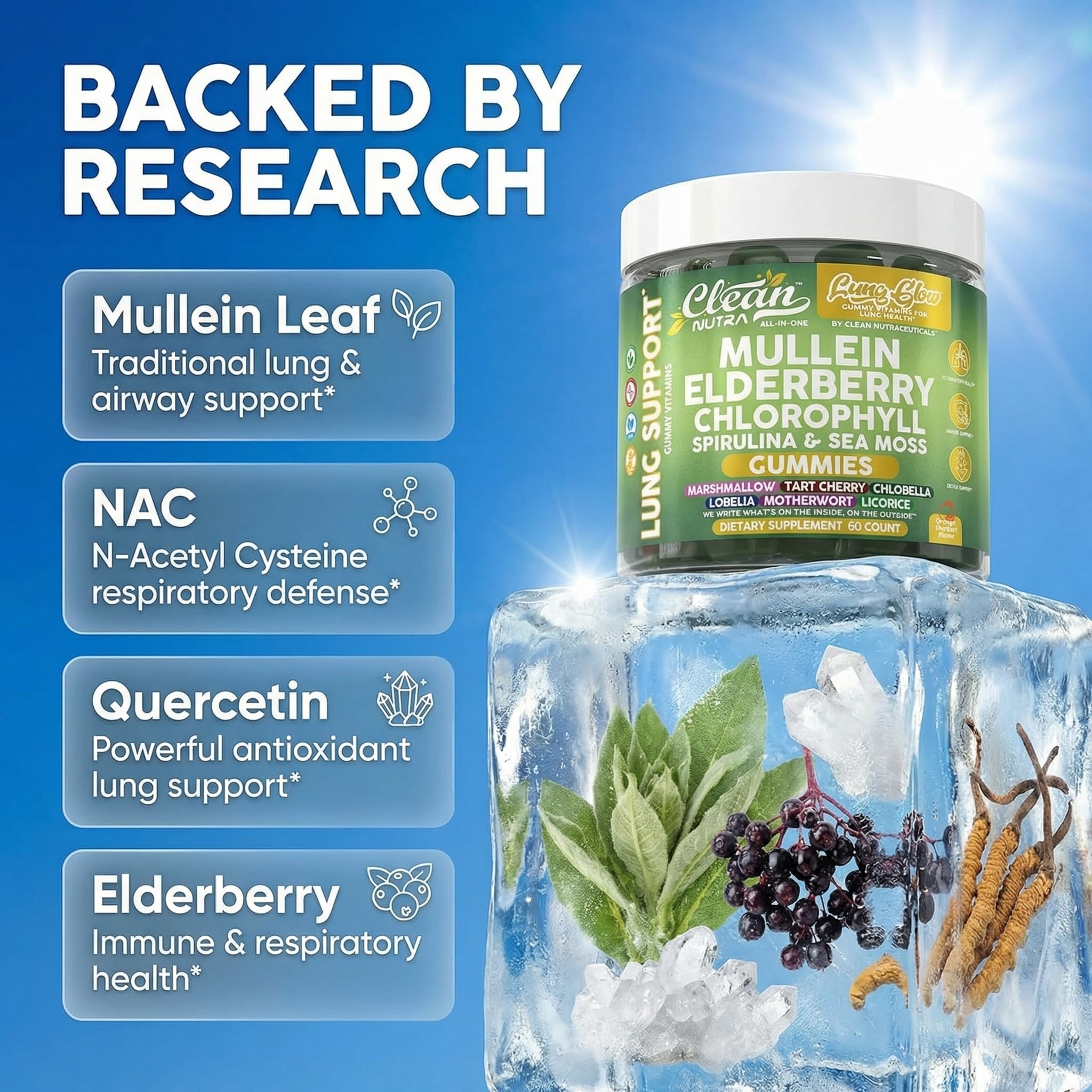 Clean Nutraceuticals primer plano de la textura suave y jugosa de una gomita