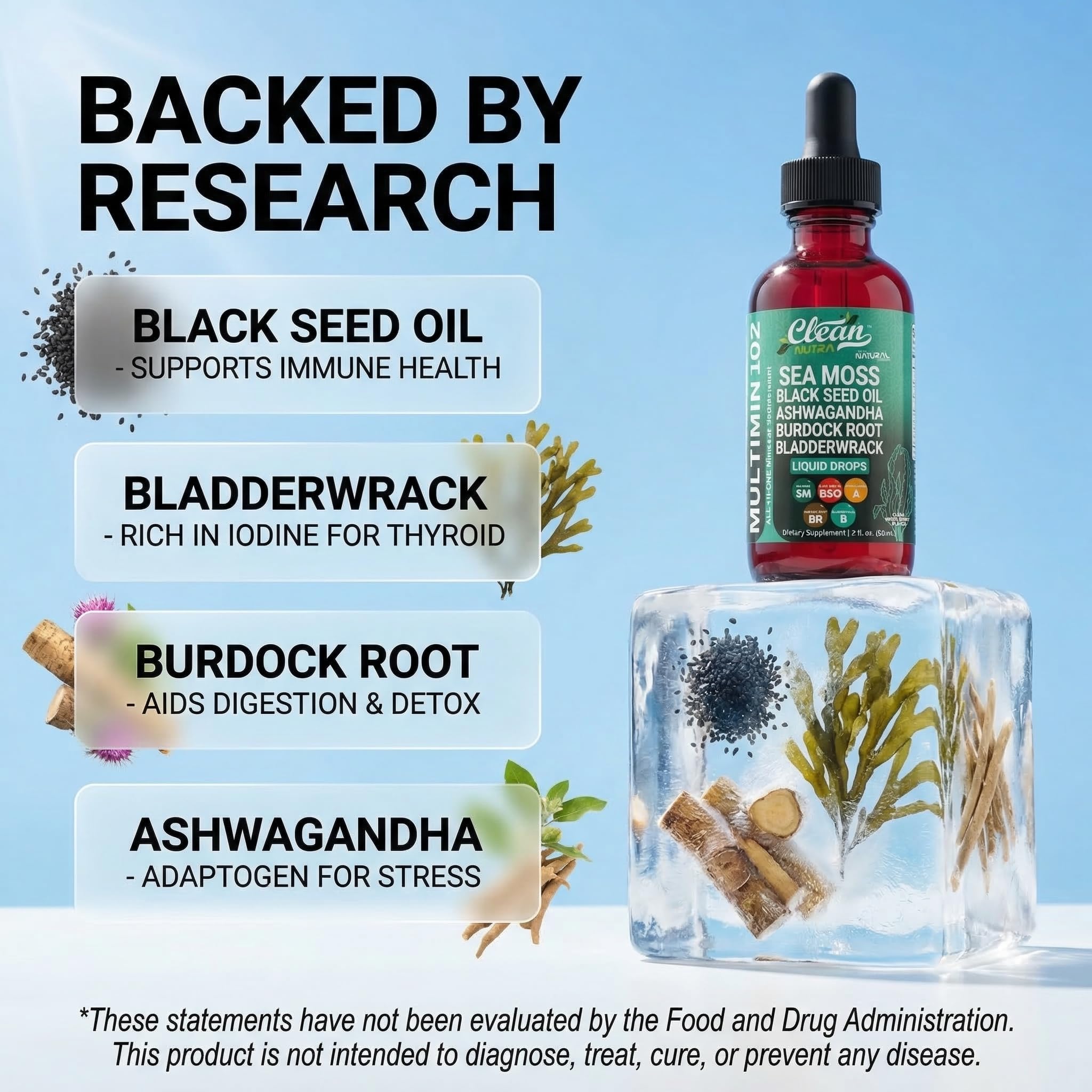 Clean Nutraceuticals textura de las gotas destacando la fluidez y facilidad