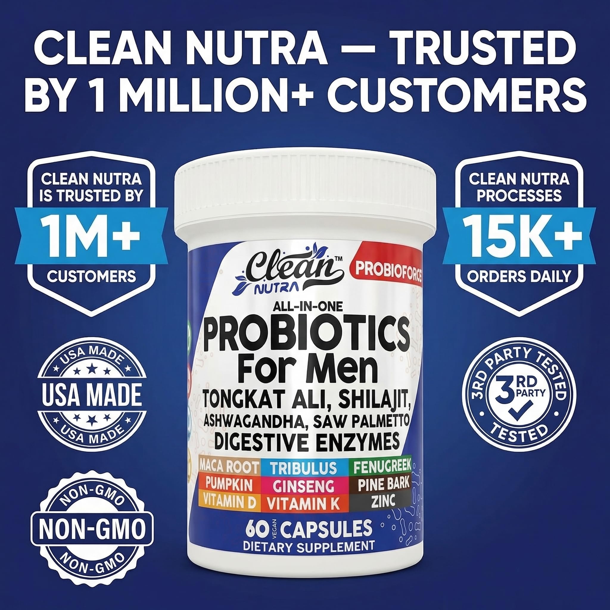 Clean Nutraceuticals estilo de vida: hombre activo integrando el suplemento diario