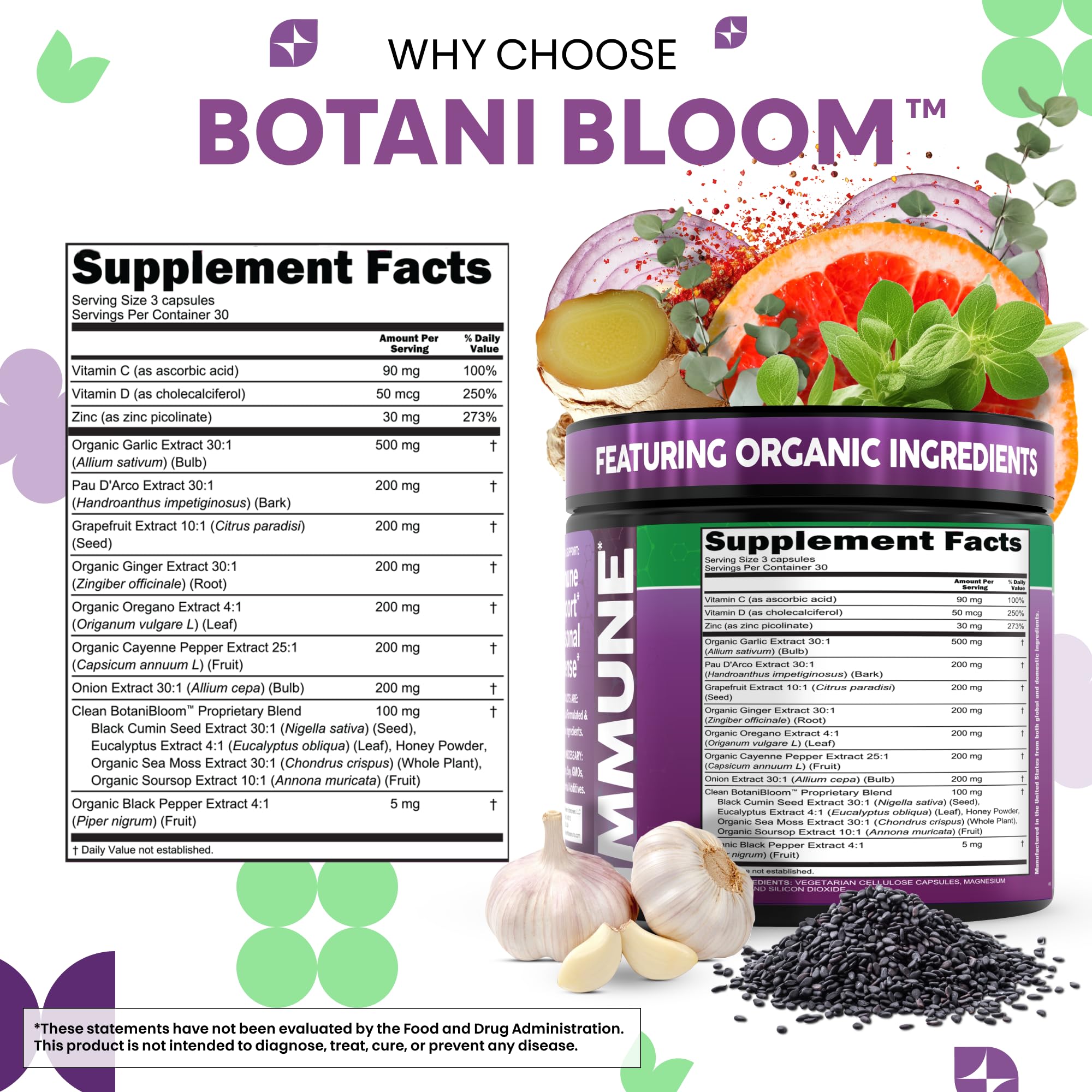 Gota de aceite de orégano cerca del envase Clean Nutraceuticals, alta potencia