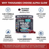 Caja abierta de Alpha Glow con gominolas dispersas mostrando presentación y cantidad por Clean Nutraceuticals