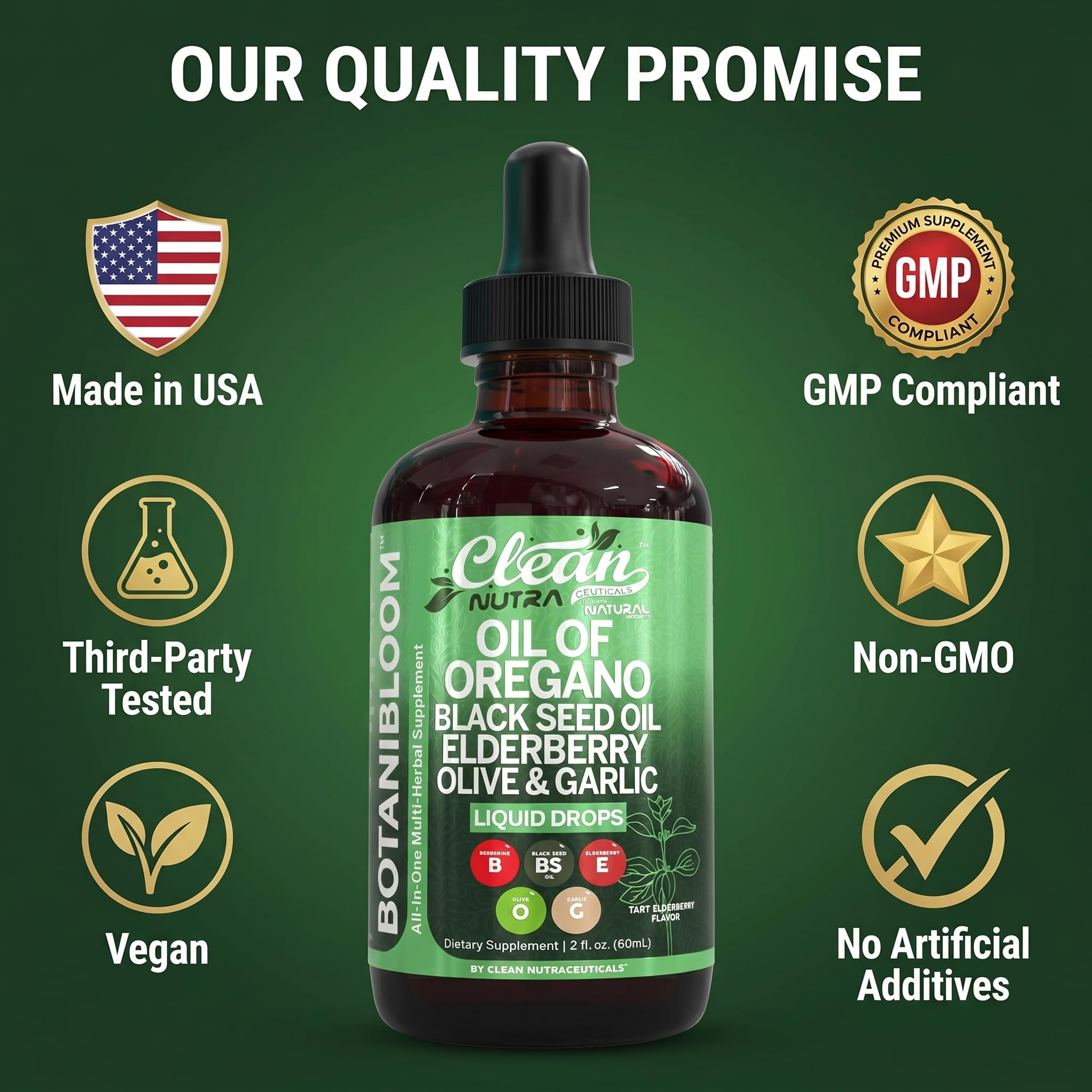 Clean Nutraceuticals ambiente de bienestar con botella sobre madera natural