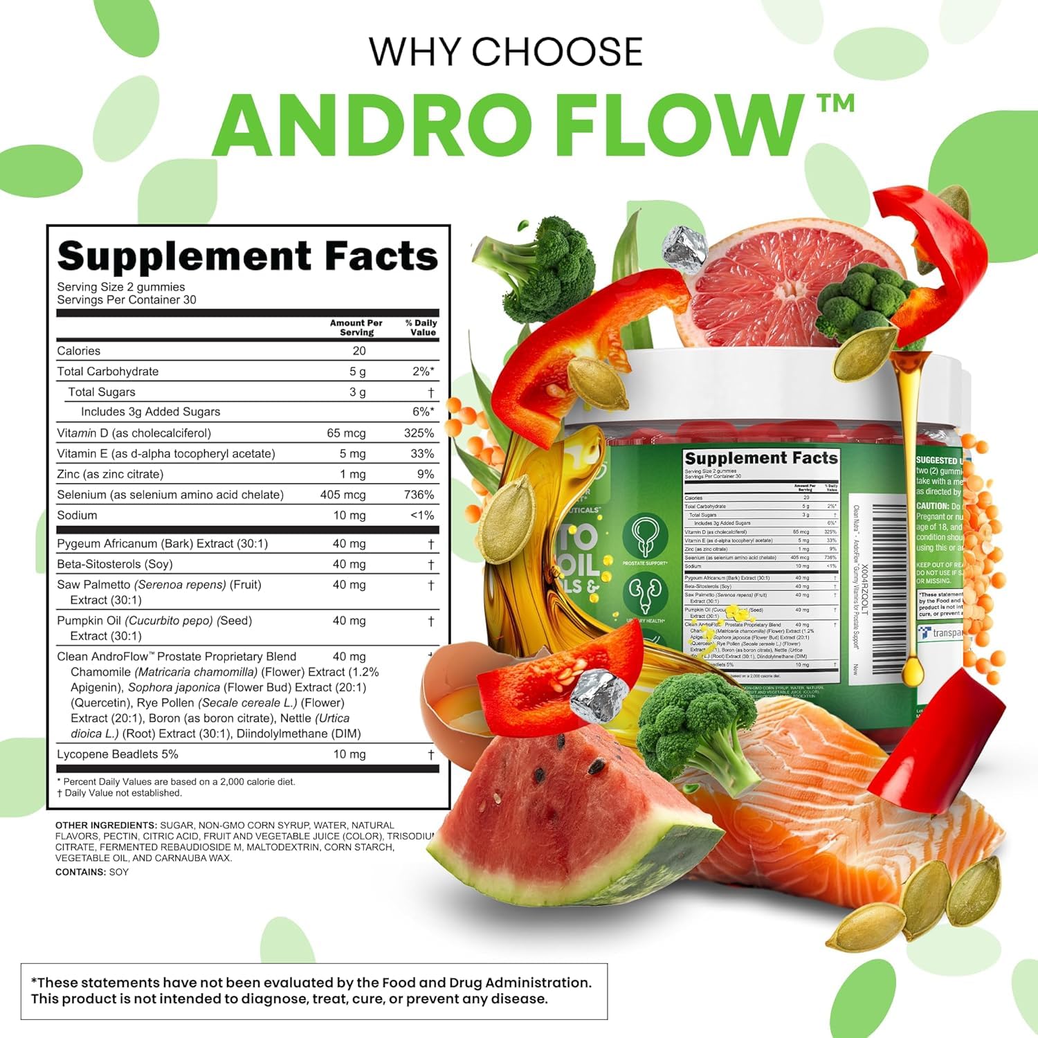 Clean Nutraceuticals frasco abierto con gomitas listas para tomar