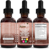Clean Nutraceuticals botella junto a regla para escala de tamaño