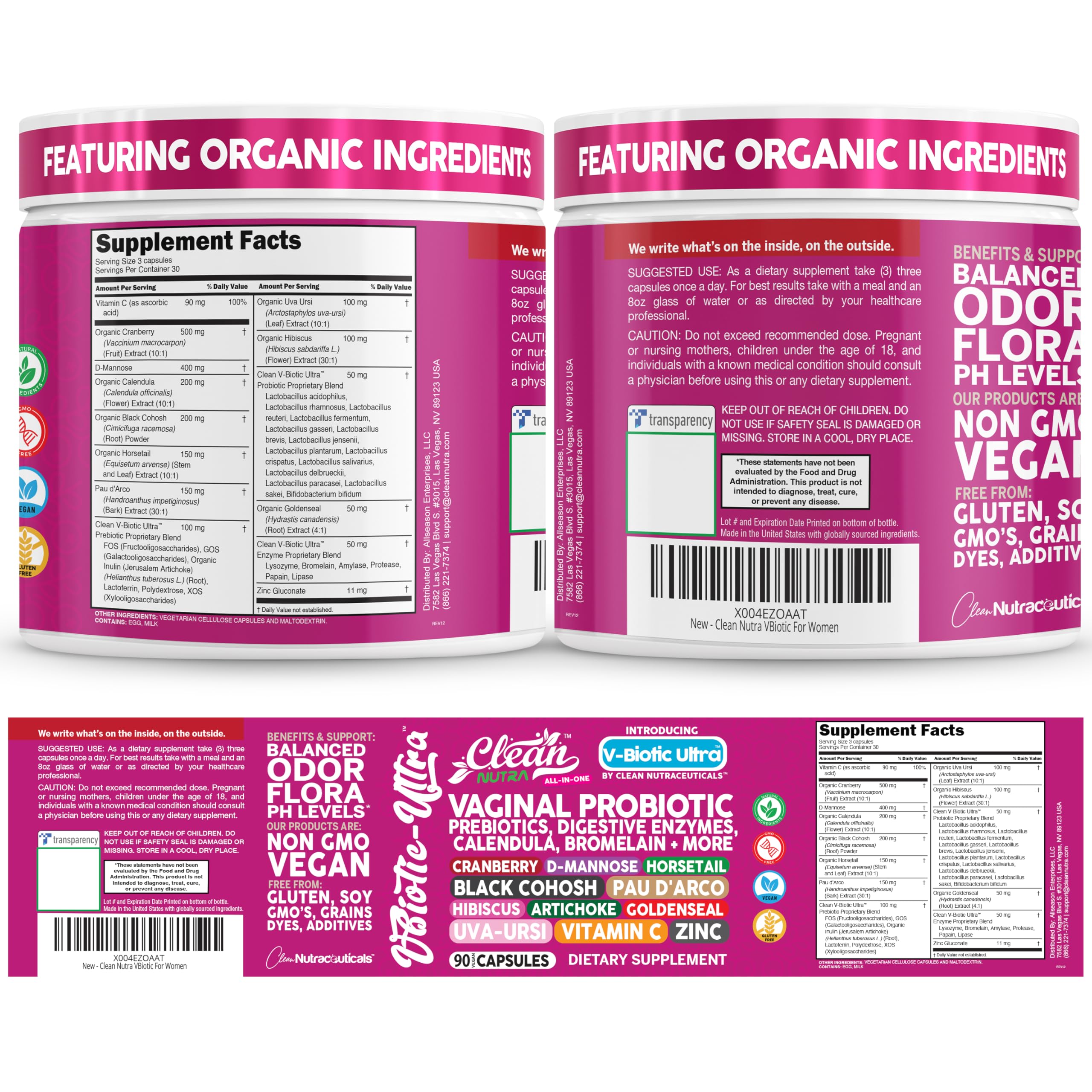Clean Nutraceuticals caja con guía de uso para instrucciones claras