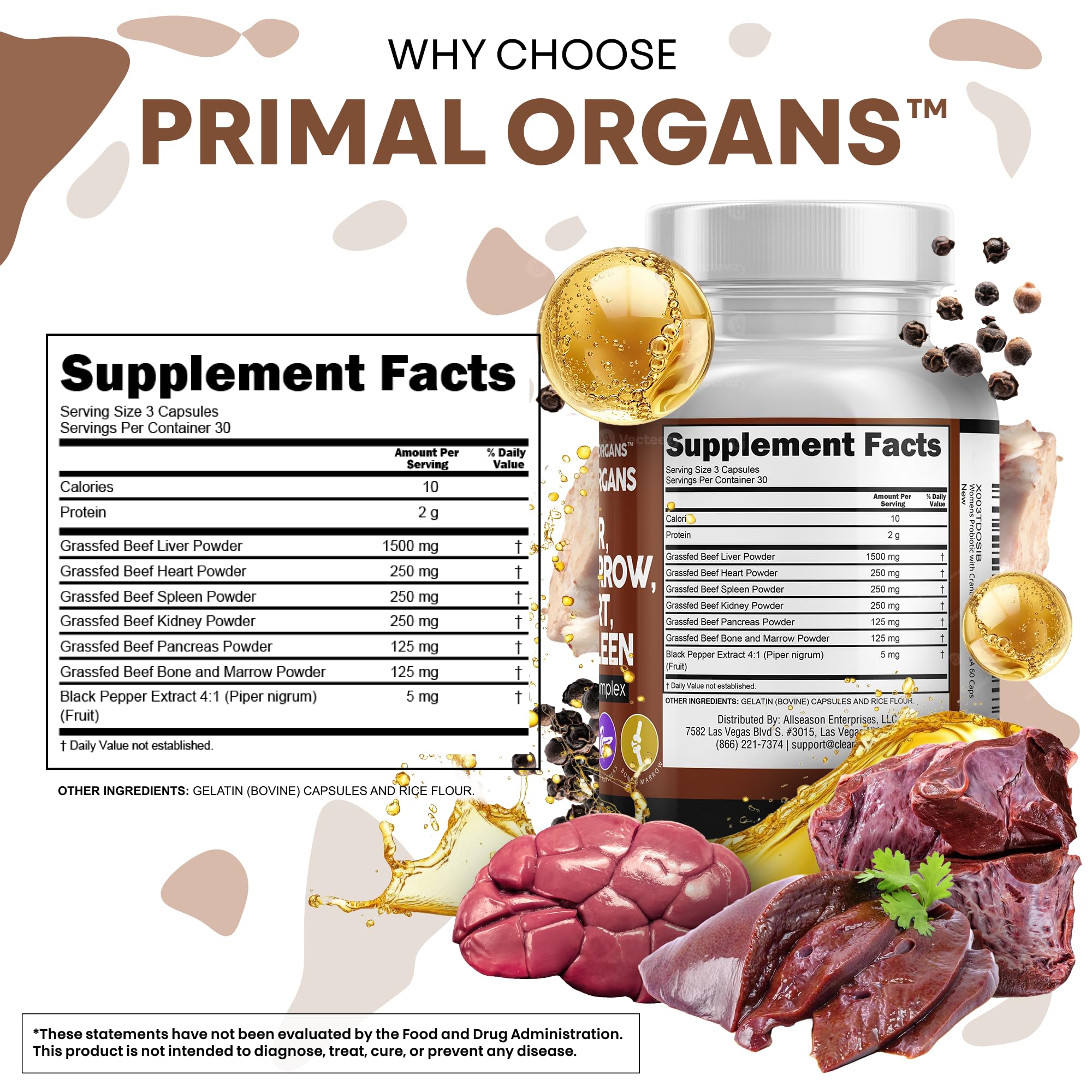 Clean Nutraceuticals cápsula en mano para comparar tamaño real