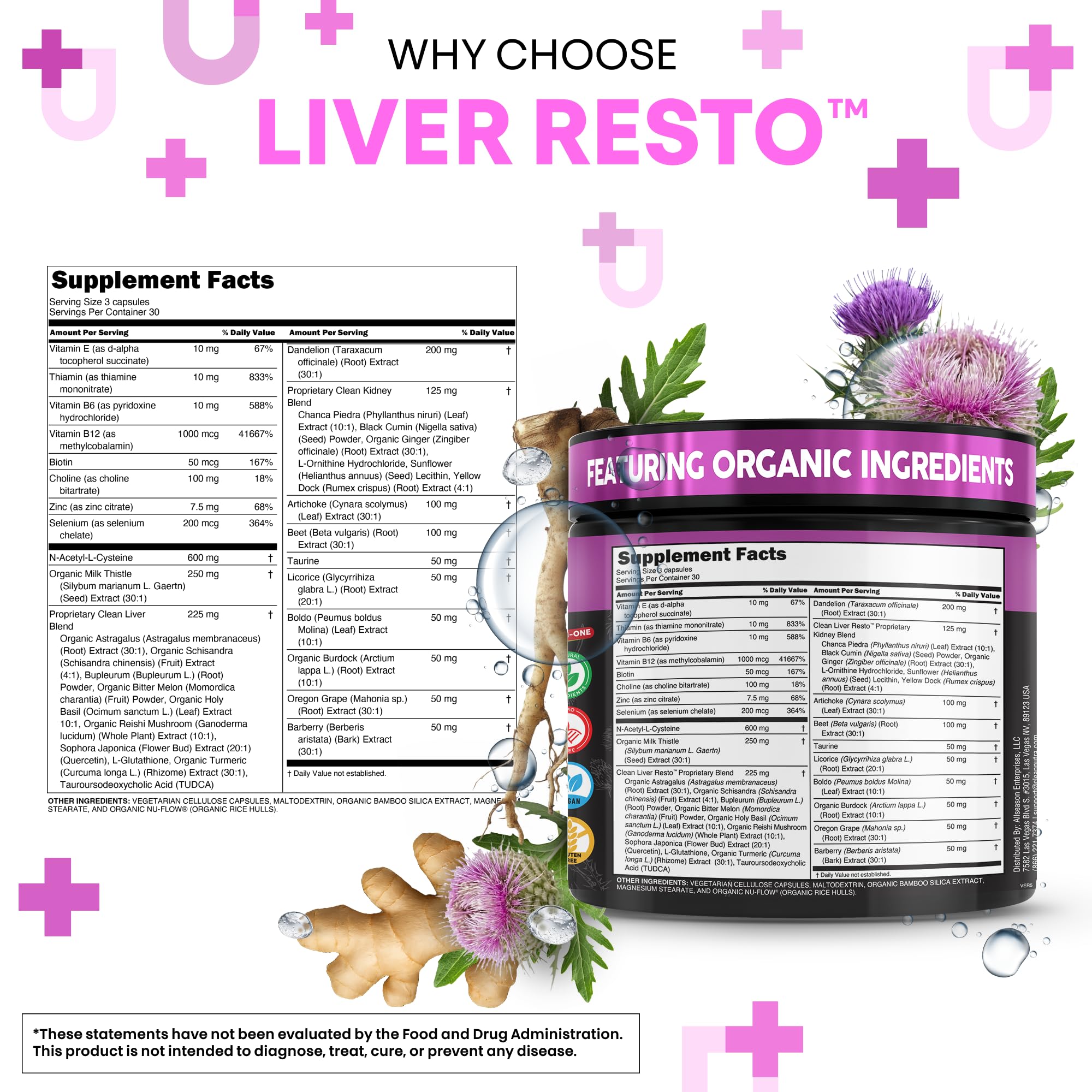 Clean Nutraceuticals cápsula partida para ver contenido y presentación