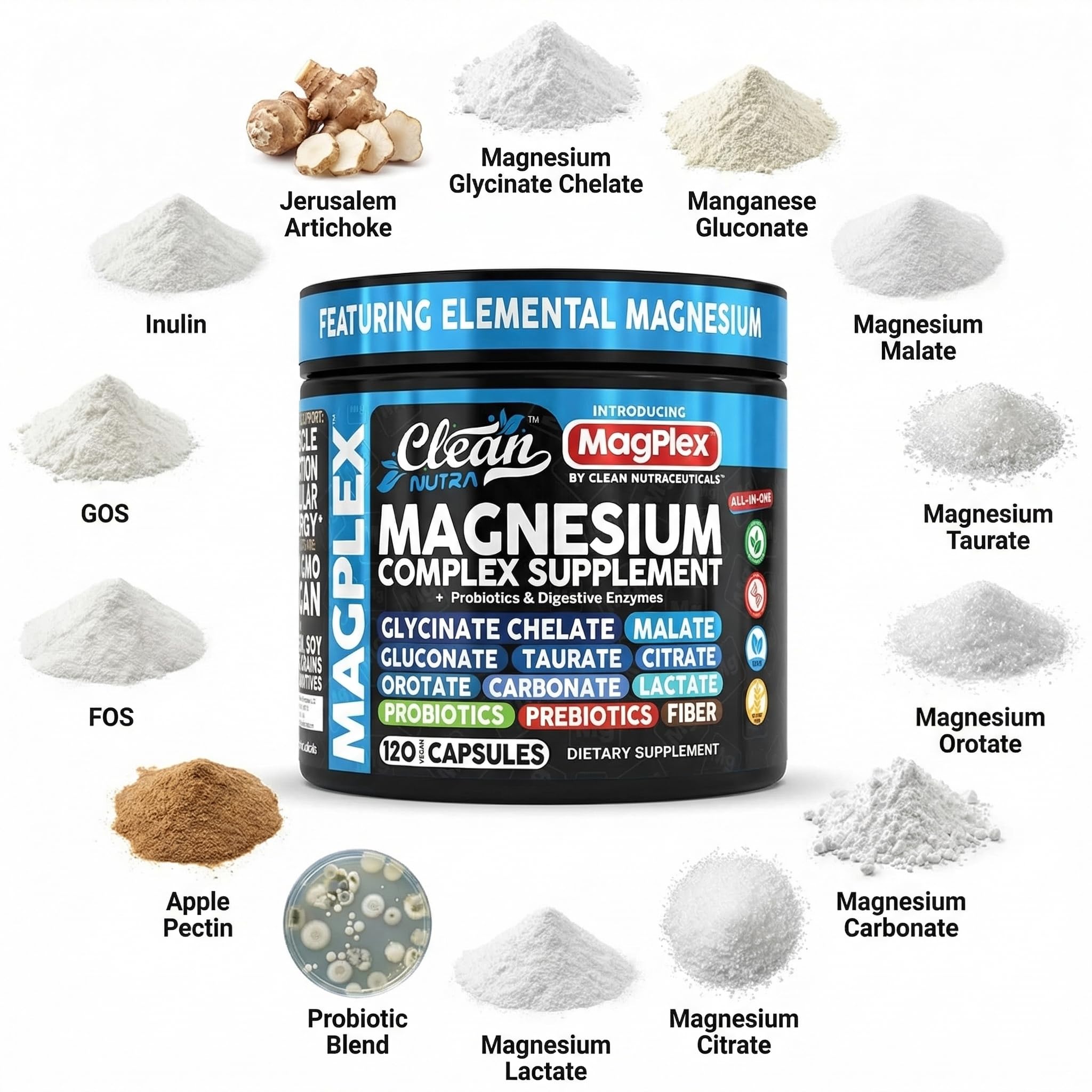 Clean Nutraceuticals cápsulas en mano que muestran tamaño y facilidad de ingestión