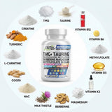 Clean Nutraceuticals cápsulas en la mano mostrando escala y dosificación