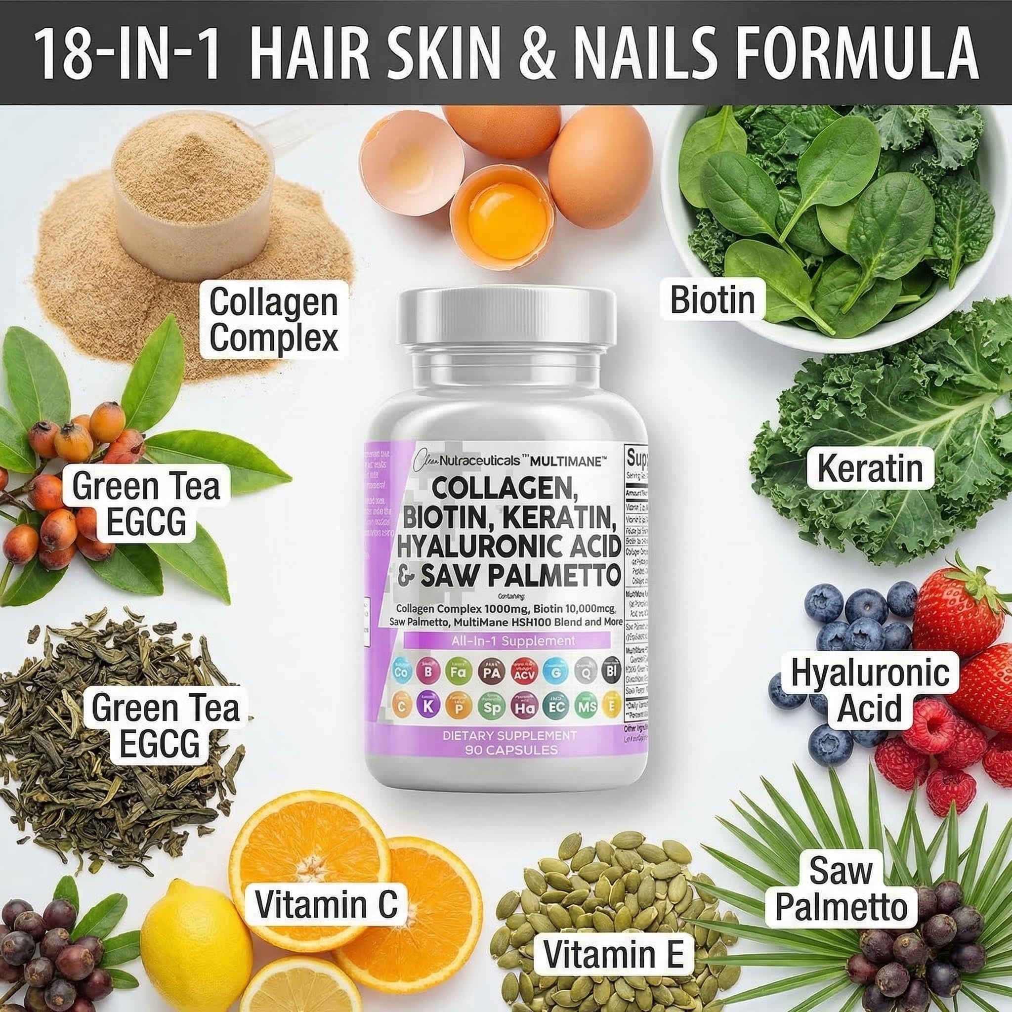 Clean Nutraceuticals cápsulas en la mano para demostrar tamaño y dosificación práctica