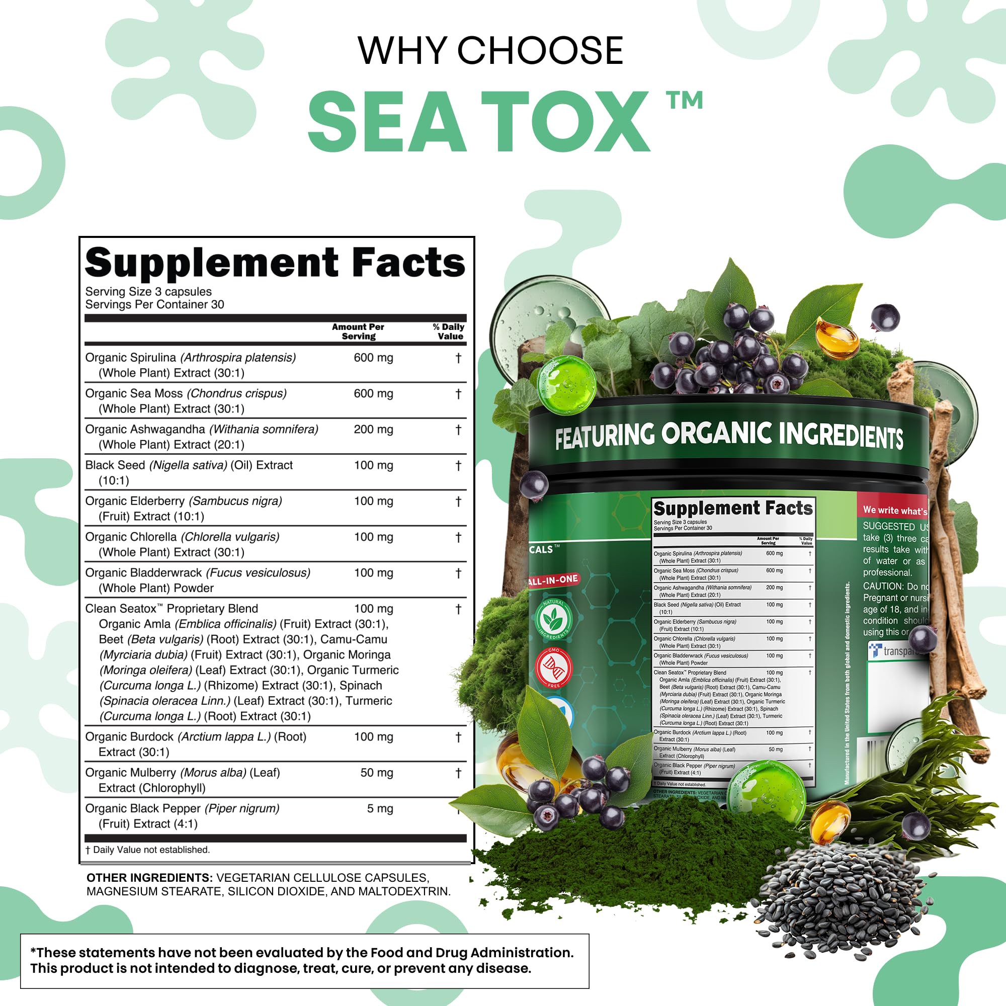 Clean Nutraceuticals cápsulas en mano demostrando tamaño y conveniencia