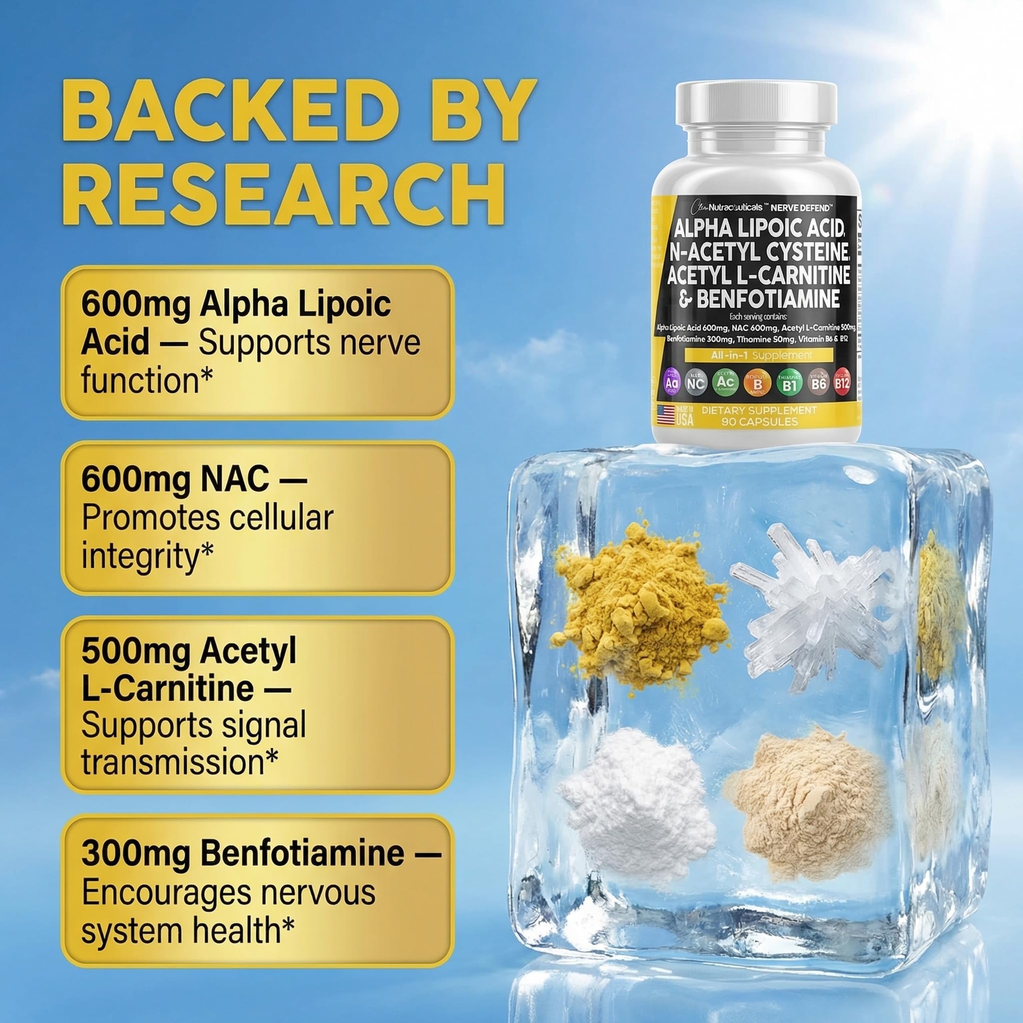 Clean Nutraceuticals cápsulas en mano para visualizar tamaño y conveniencia