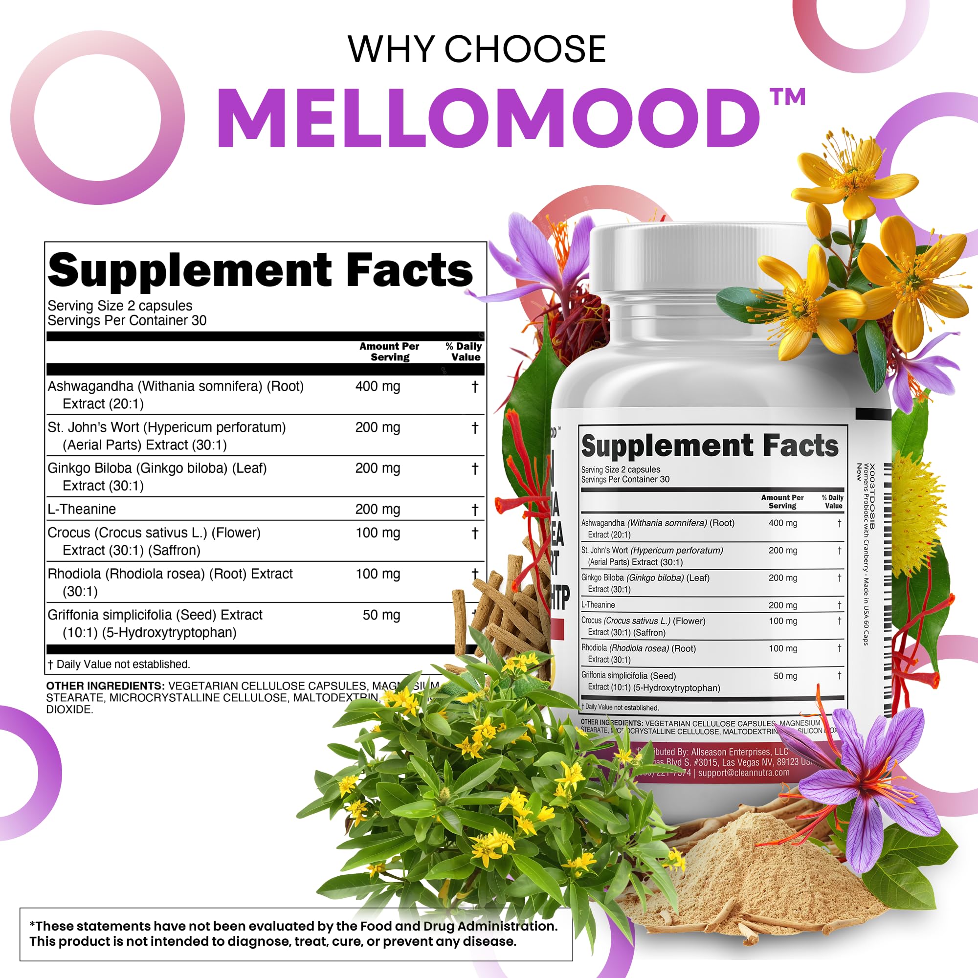 Clean Nutraceuticals cápsulas sobre mesa indicando apariencia y cantidad