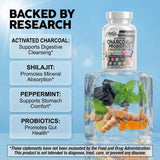 Capsulas CharcoBiotic en mano para escala, Clean Nutraceuticals facilita uso diario