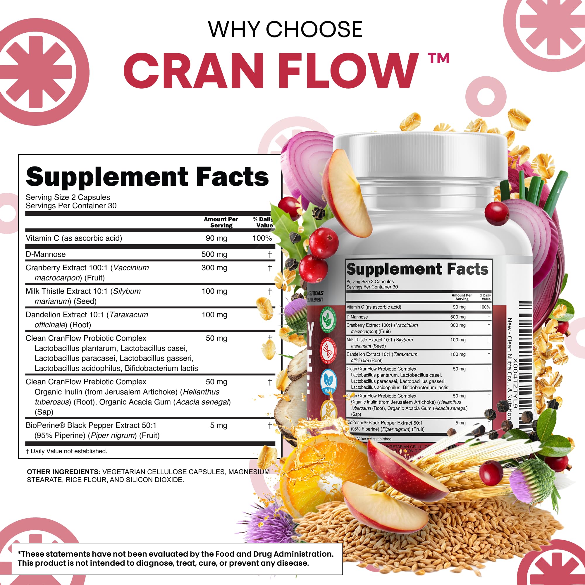 Clean Nutraceuticals ilustración de las cepas probióticas incluidas
