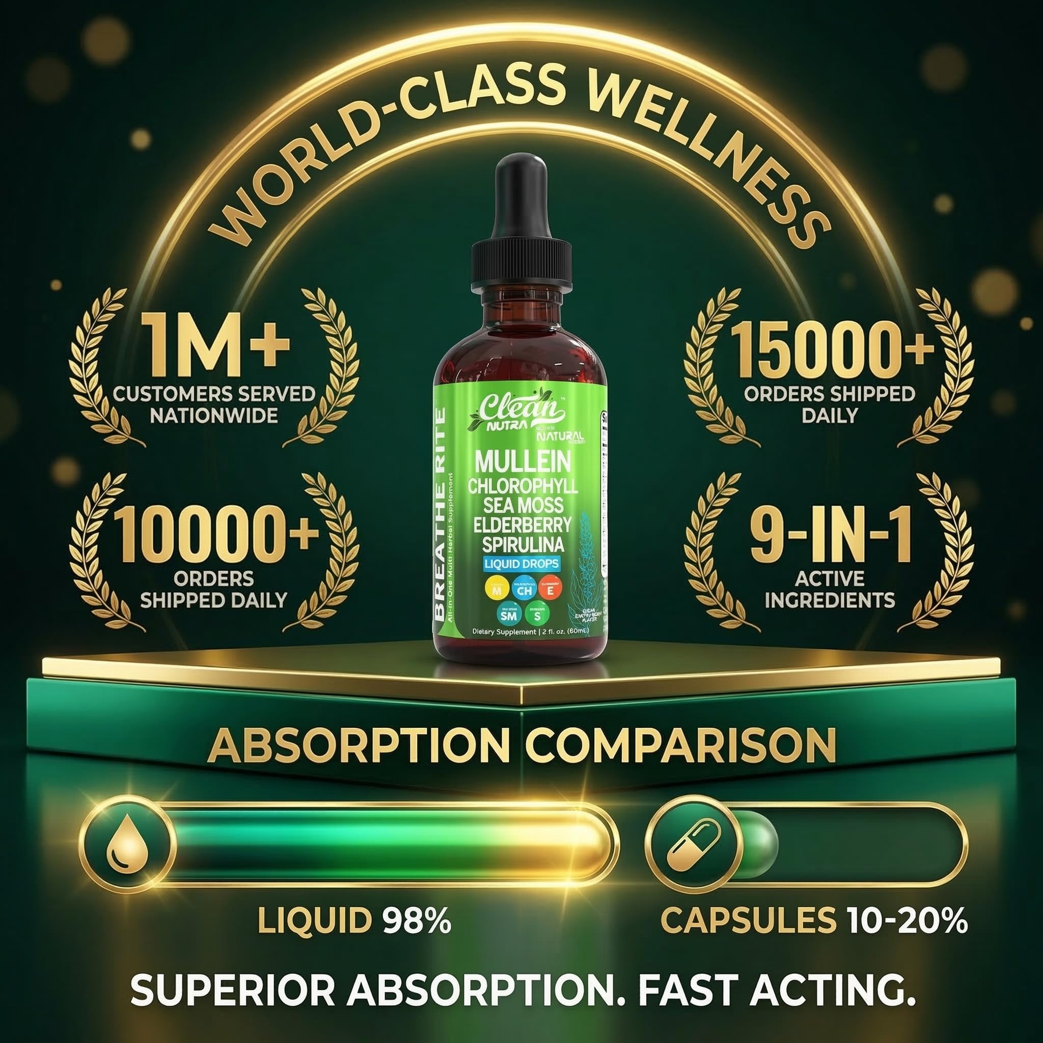 Clean Nutraceuticals frasco en una cocina saludable, inspira inclusión en rutina diaria